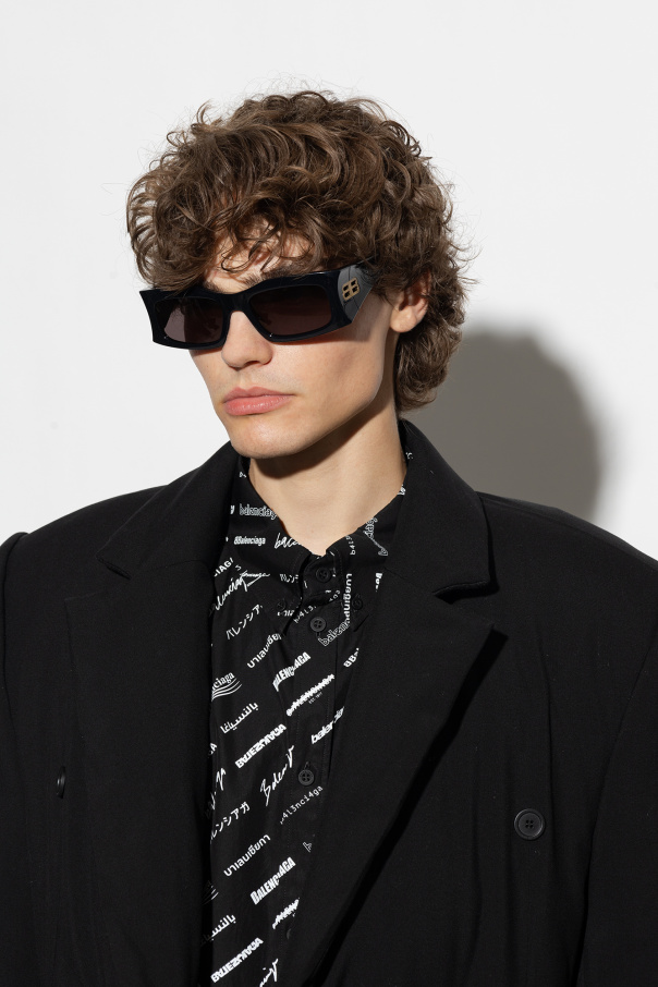 サングラス BALENCIAGA FW25 SUNSET RECTANGLE (837802 T0007 1000) SchaferandweinerShops | Balenciaga 'Hourglass Rectangle